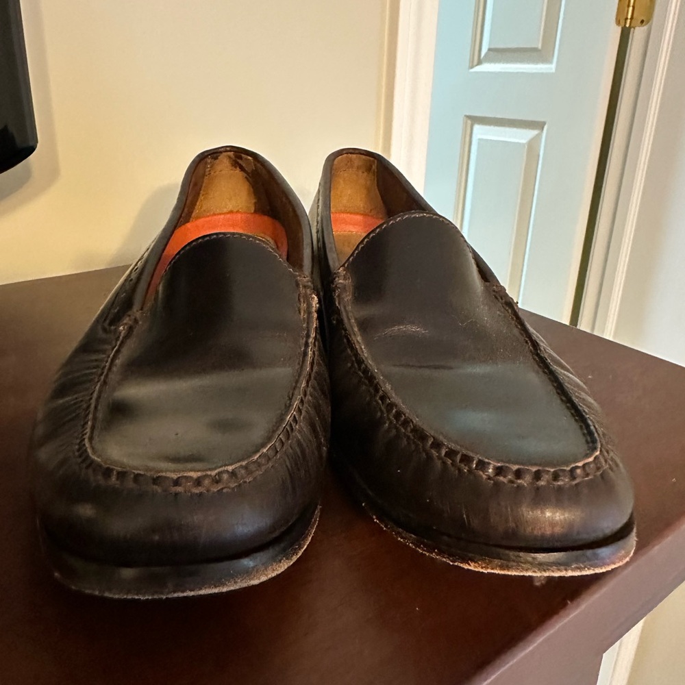 Cole Haan Black Leather Slip-On Loafers